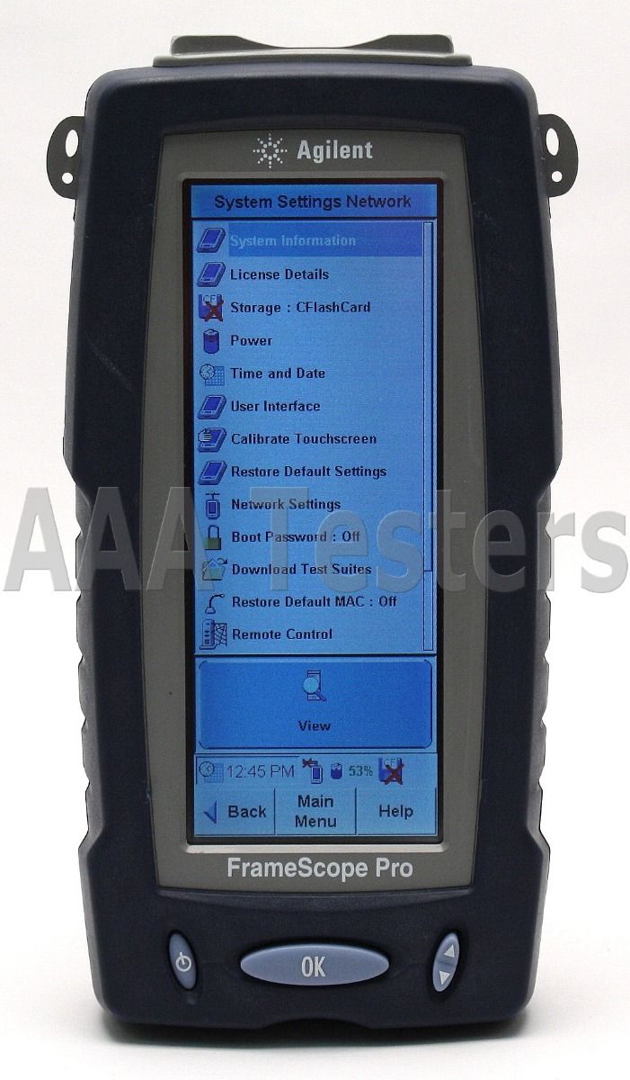 める On Sale! Agilent Framescope Pro N2620A-001 Fiber Network Analyzer