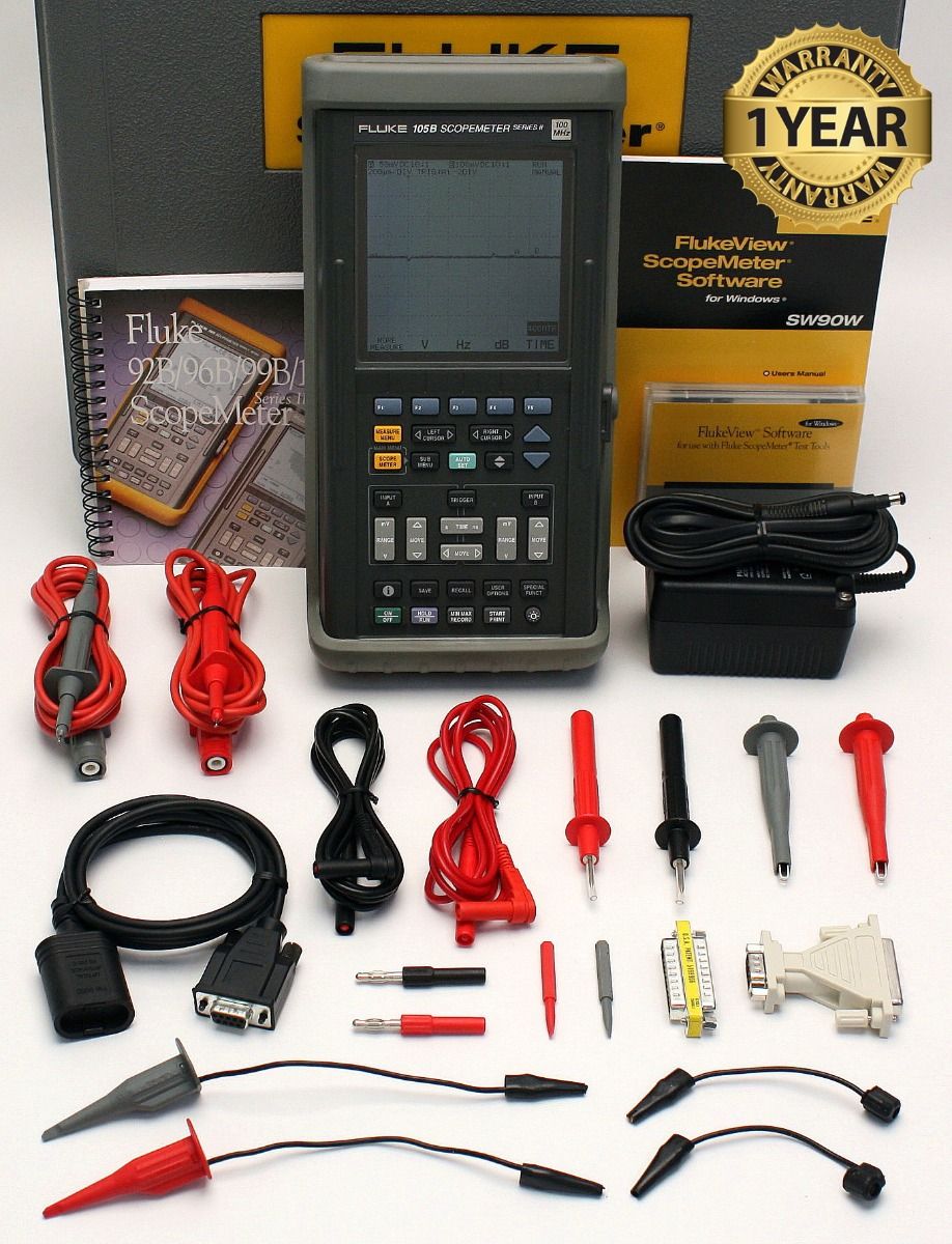 AC Adapter For Fluke ScopeMeter 90 Series - 105 99 98 97 96 95 93 92 91s - PM8907 Style - XWNV
