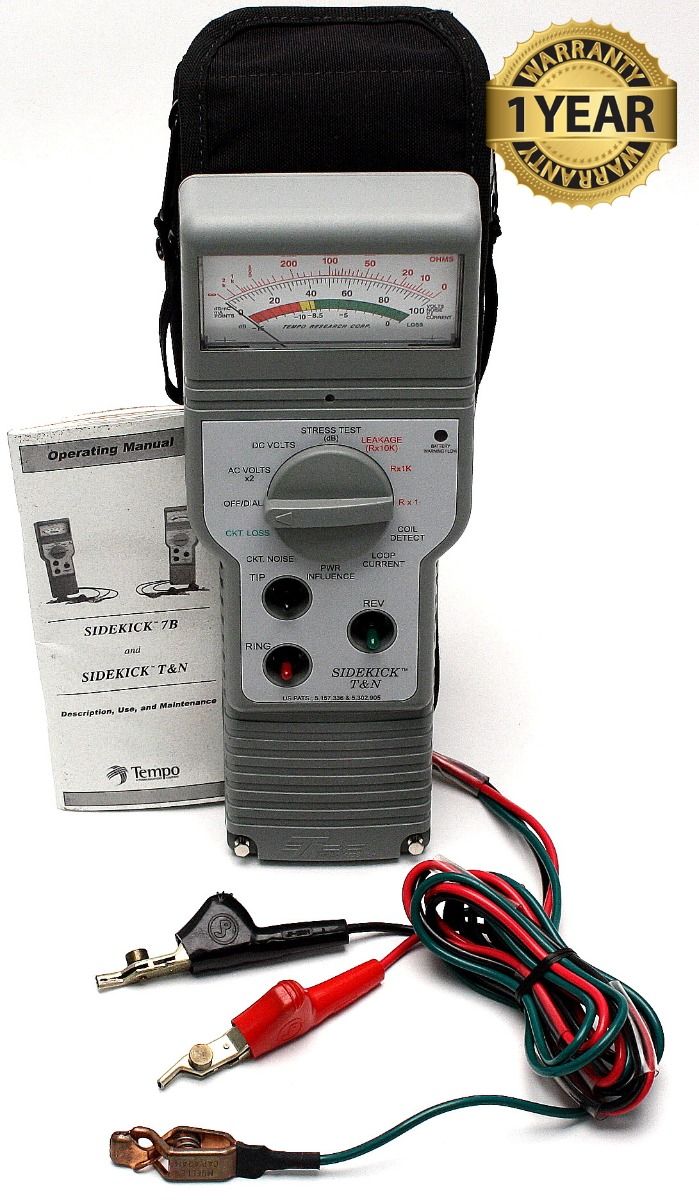 Tempo Sidekick VOC 50605270 Cable Tester – Pre-Owned With Soft Case And Test Leads